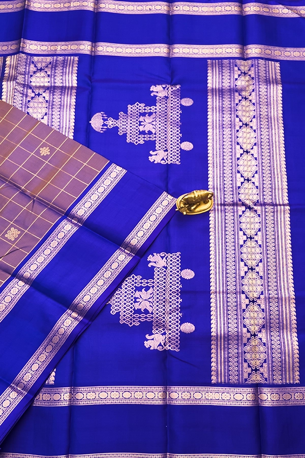 Chariot Pallu Kanchipuram Pure Silk Saree