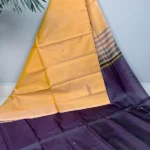 Banana Pith Saree in Golden yellow