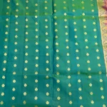 Kanchipuram Silk saree in teal and purple