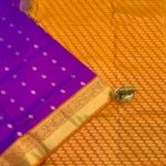 Kanchipuram Silk in purple and orange