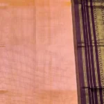 Checked Korvai Silk Cotton in peach