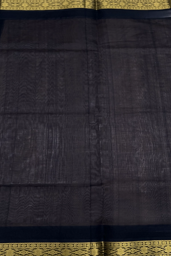 Korvai Temple Border Silk Cotton in Taupe