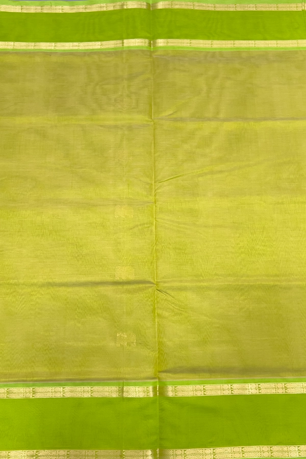 Kanchi Pure Silk Cotton in parrot green