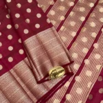 Semi Raw Silk in Burgundy