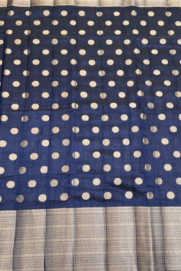 Semi Raw Silk in Royal Blue