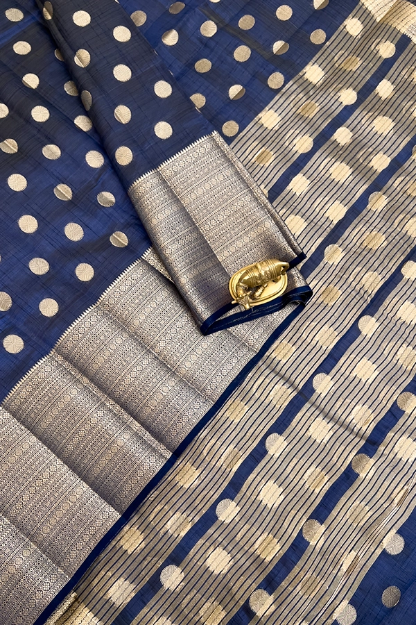 Semi Raw Silk in Royal Blue