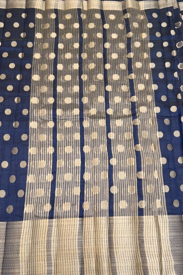 Semi Raw Silk in Royal Blue