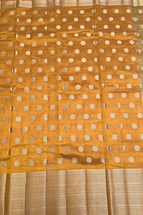 Semi Raw Silk in Marigold Orange
