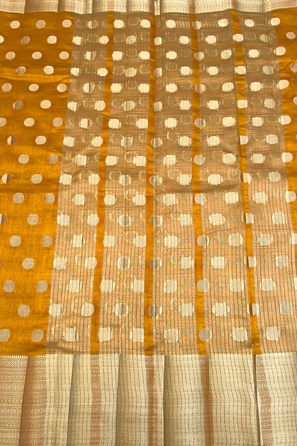 Semi Raw Silk in Marigold Orange