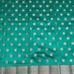 semi raw silk-coin butta-Rama Green