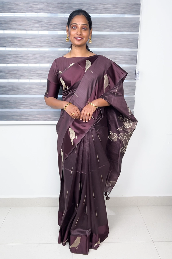 Semi Satin Silk Saree
