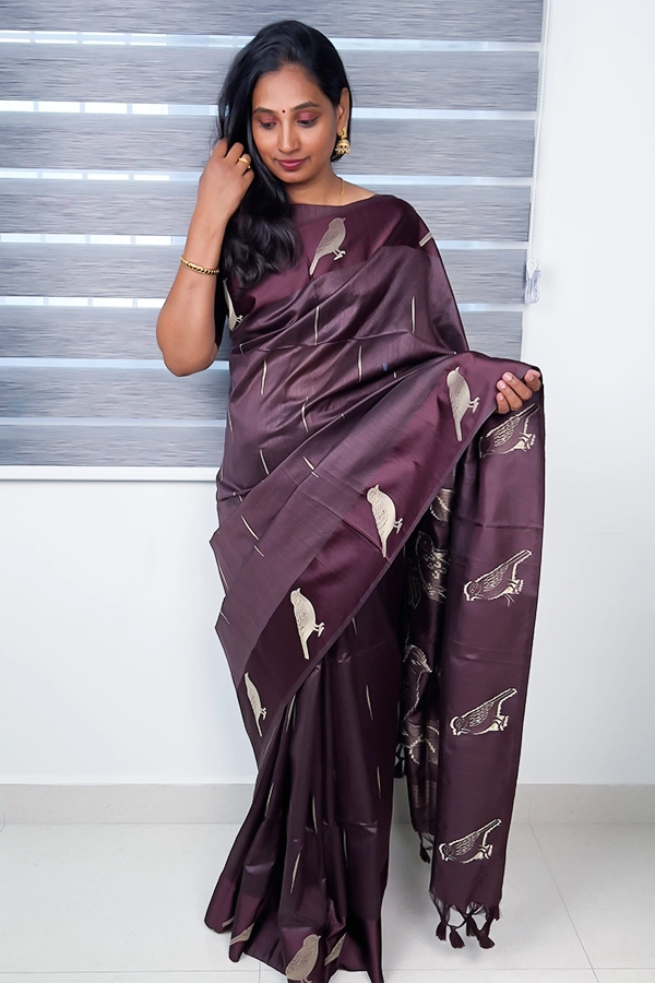 Semi Satin Silk Saree