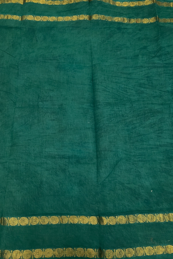 Sungudi Cotton Saree in Yellow and Green