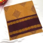 Sungudi Cotton in Mango Yellow and Maroon