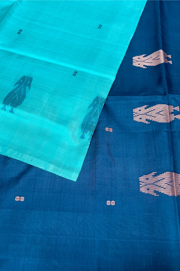 Bananapith saree Skyblue - pallu