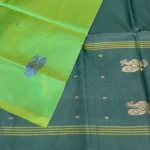 Bananapith saree parrot green-pallu