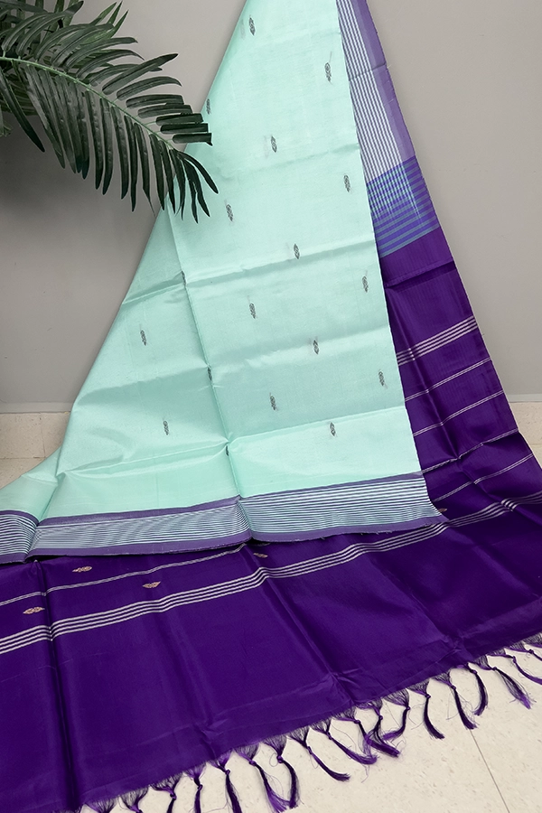 Bananapith saree pastel blue- main
