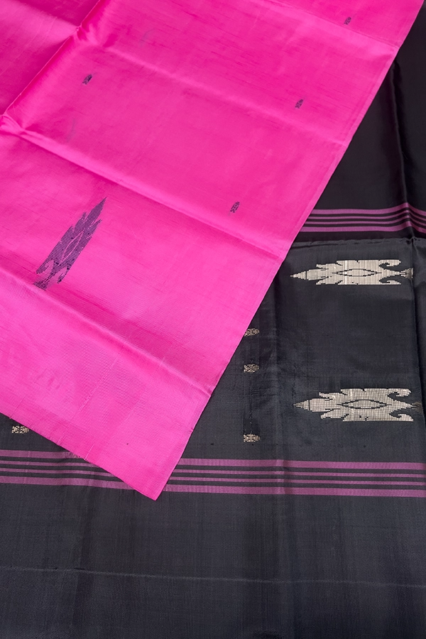 Bananapith saree pink-pallu